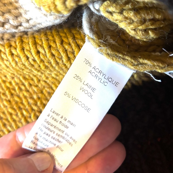 Fall earthy colors textured stripes touch of wool soft sweater made in Italy NWT - Picture 8 of 11